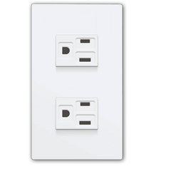 Powerhouse Electric 2 Gang Plate w/ Regular Convenience Outlet 2PC - KHM Megatools Corp.