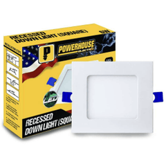 Powerhouse Electric Led Recessed Downlight Square Warm White - KHM Megatools Corp.