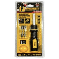 Powerhouse Cushion Grip 12in1 Rachet Screwdriver Set - KHM Megatools Corp.