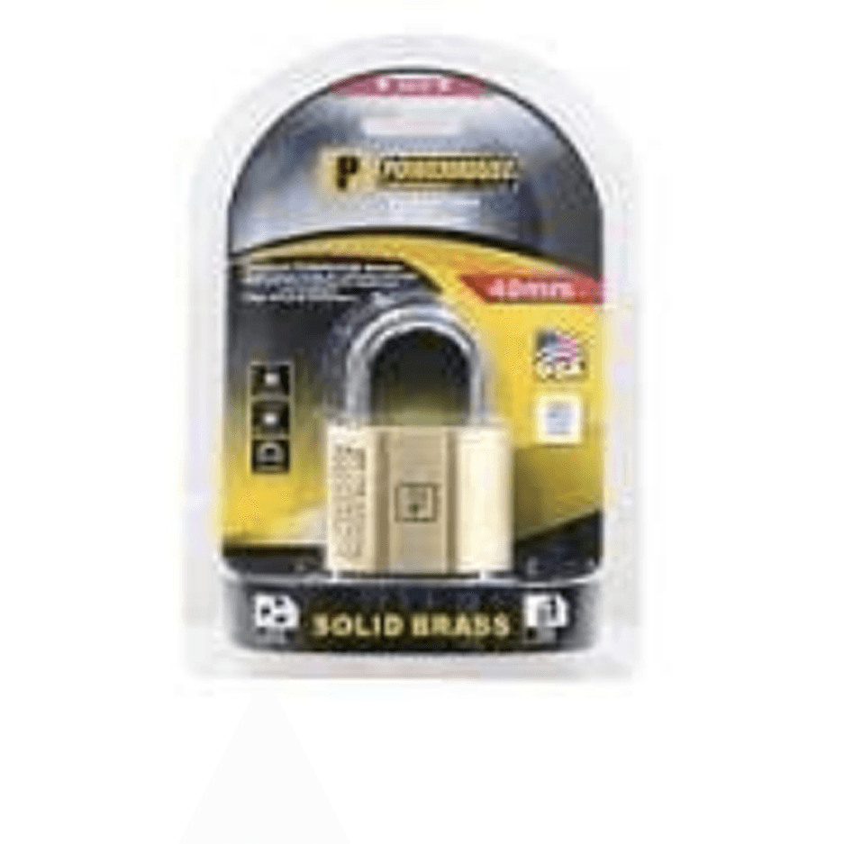 Powerhouse Solid Brass Padlock H.D. PH140 Long Shackle - KHM Megatools Corp.