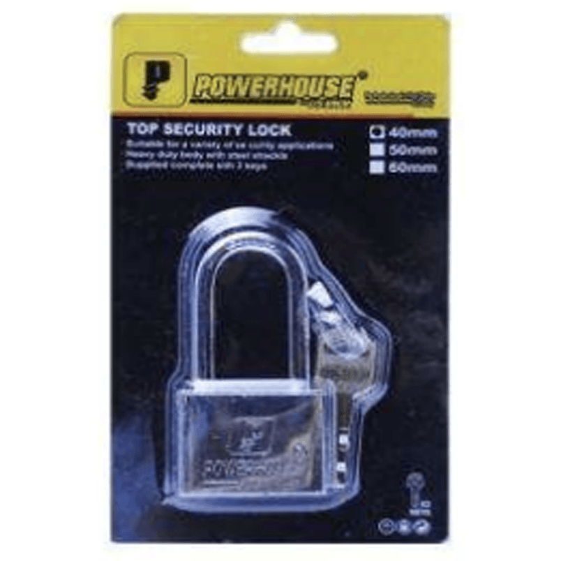 Powerhouse Top Security Padlock Long Shackle - KHM Megatools Corp.