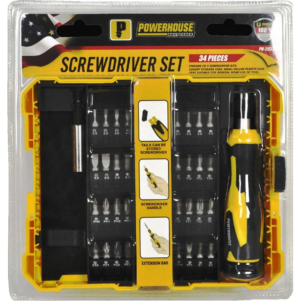 Powerhouse PH-2932D Multi-Bit Screwdriver Set | Powerhouse by KHM Megatools Corp.