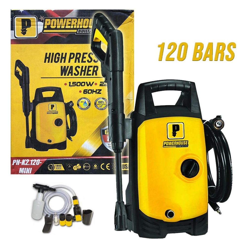 Powerhouse PH-K2.120 MINI High Pressure Washer (120 bar) 1500W | Powerhouse by KHM Megatools Corp.