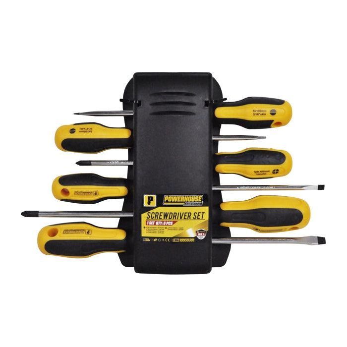 Powerhouse T33602 6 pcs Cushion Grip Screwdriver Set | Powerhouse by KHM Megatools Corp.