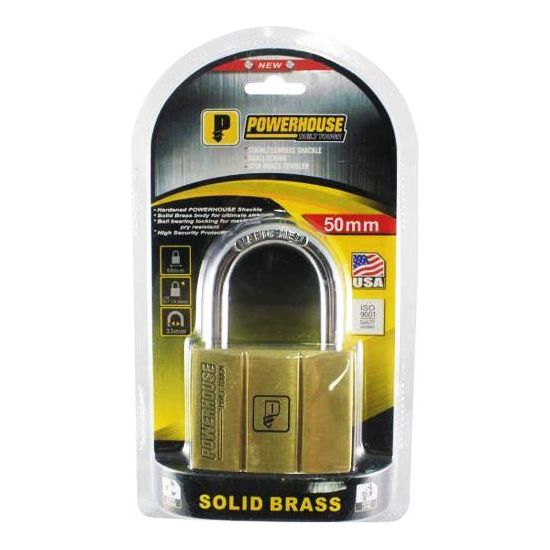 Powerhouse PH140 Solid Brass Padlock Short Shackle | Powerhouse by KHM Megatools Corp.