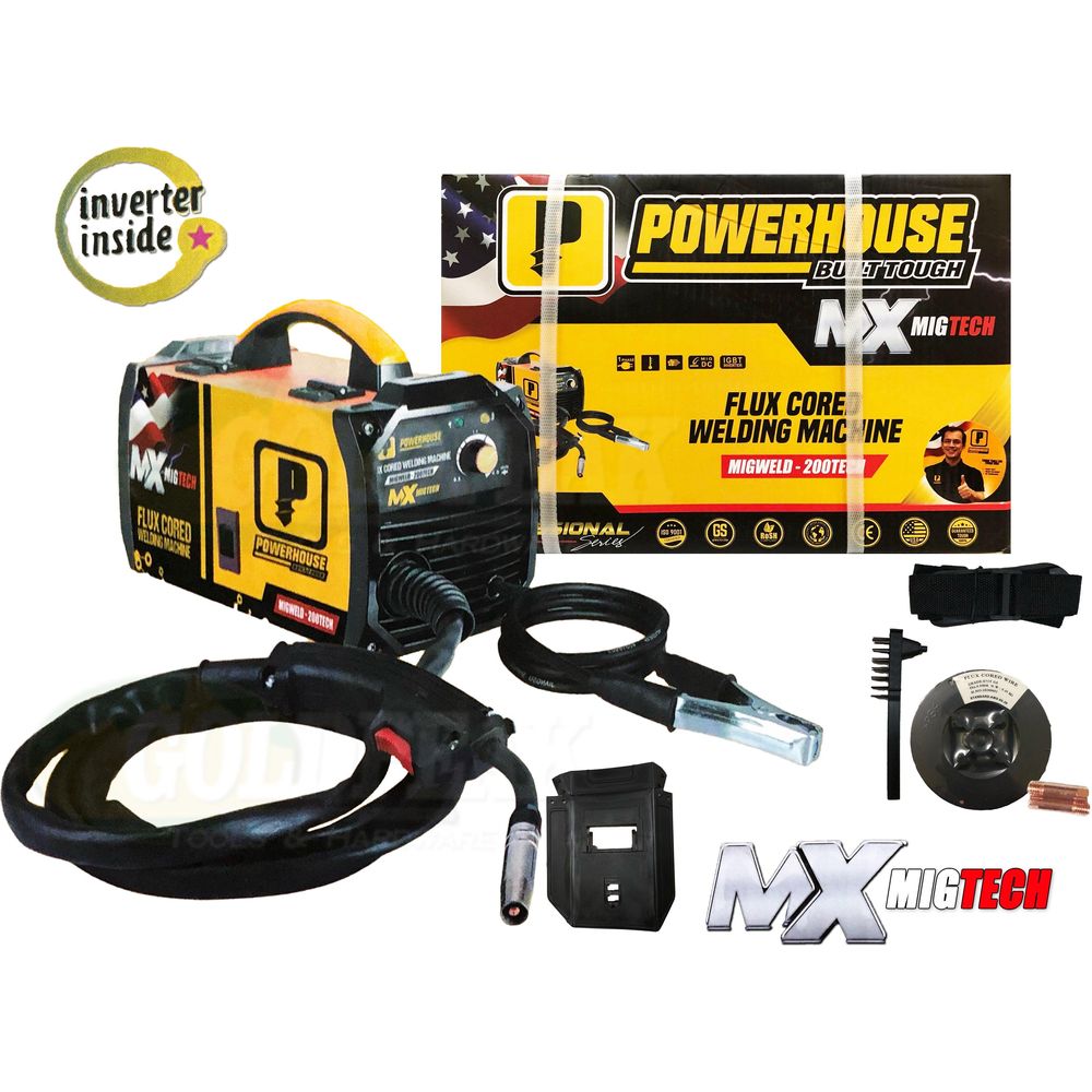 Powerhouse MIGWELD-200TECH MIG DC Inverter Welding Machine (Fluxcored) - Goldpeak Tools PH Powerhouse