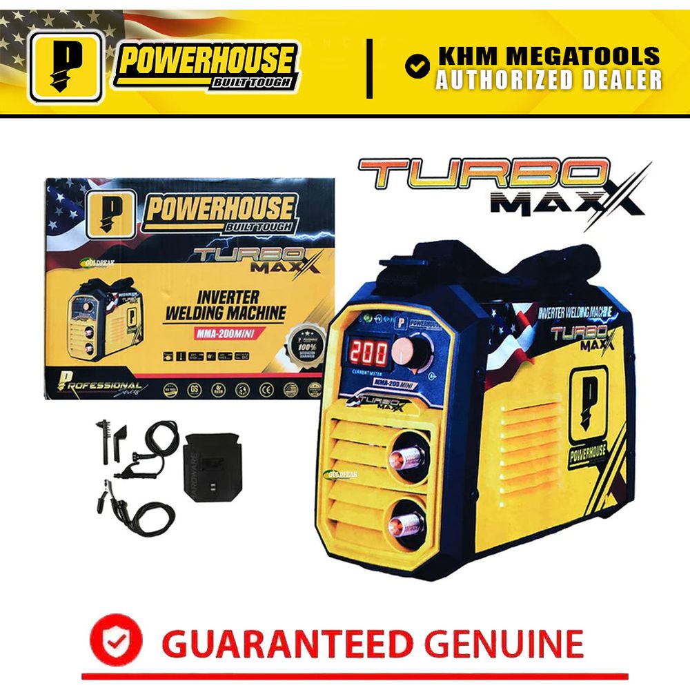 Powerhouse MMA 200 (Mini) DC Inverter Welding Machine (Hyper Series) 200A | Powerhouse by KHM Megatools Corp.