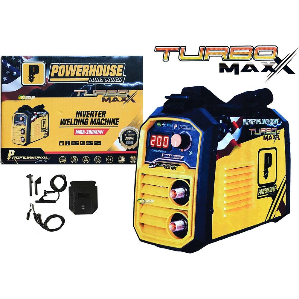 Powerhouse MMA200MINI DC Inverter Welding Machine (TURBOMAXX Series) - Goldpeak Tools PH Powerhouse