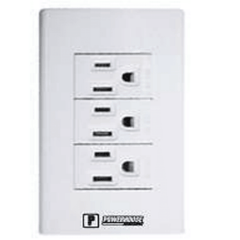 Powerhouse Electric 3 Gang Plate w/ Regular Convenience Outlet - KHM Megatools Corp.